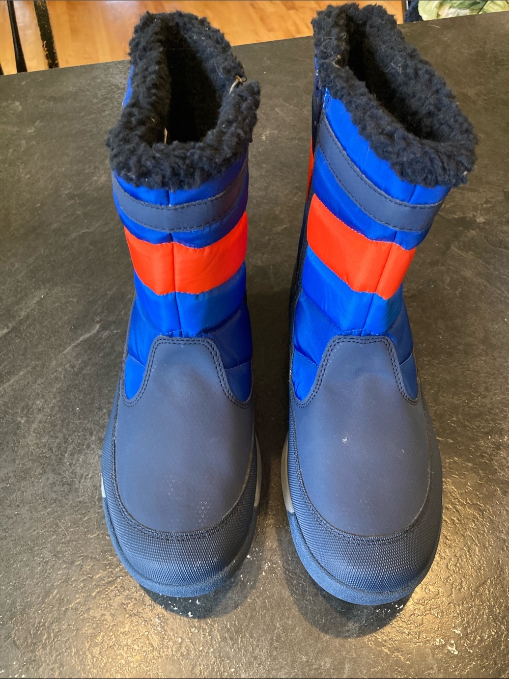 Women Merrell Alpine Puffer blue orange 200 gram insulation snow boots size 6